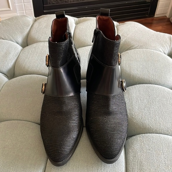 Hispanitas Black Leather Ankle Boots - Picture 3 of 16